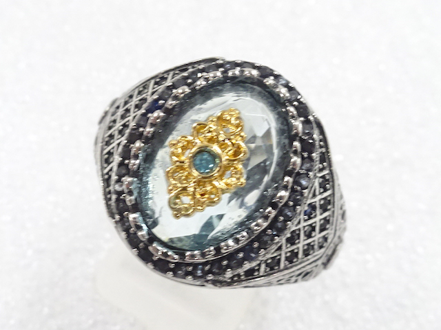 COLORED STONE FASHION RING / JP SIZE 28